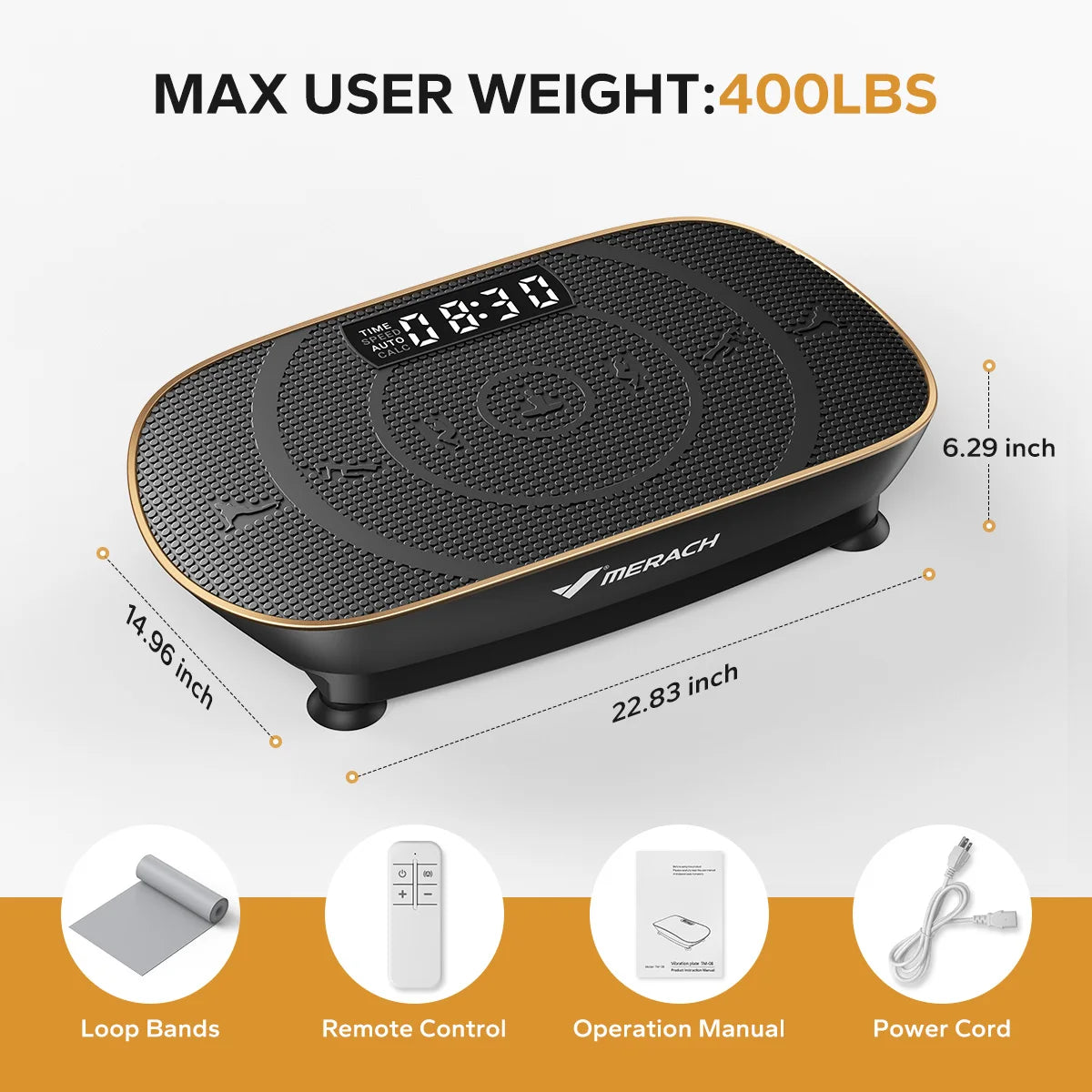MERACH Vibration Plate Exercise Machine Whole Body Workout Platform 2398