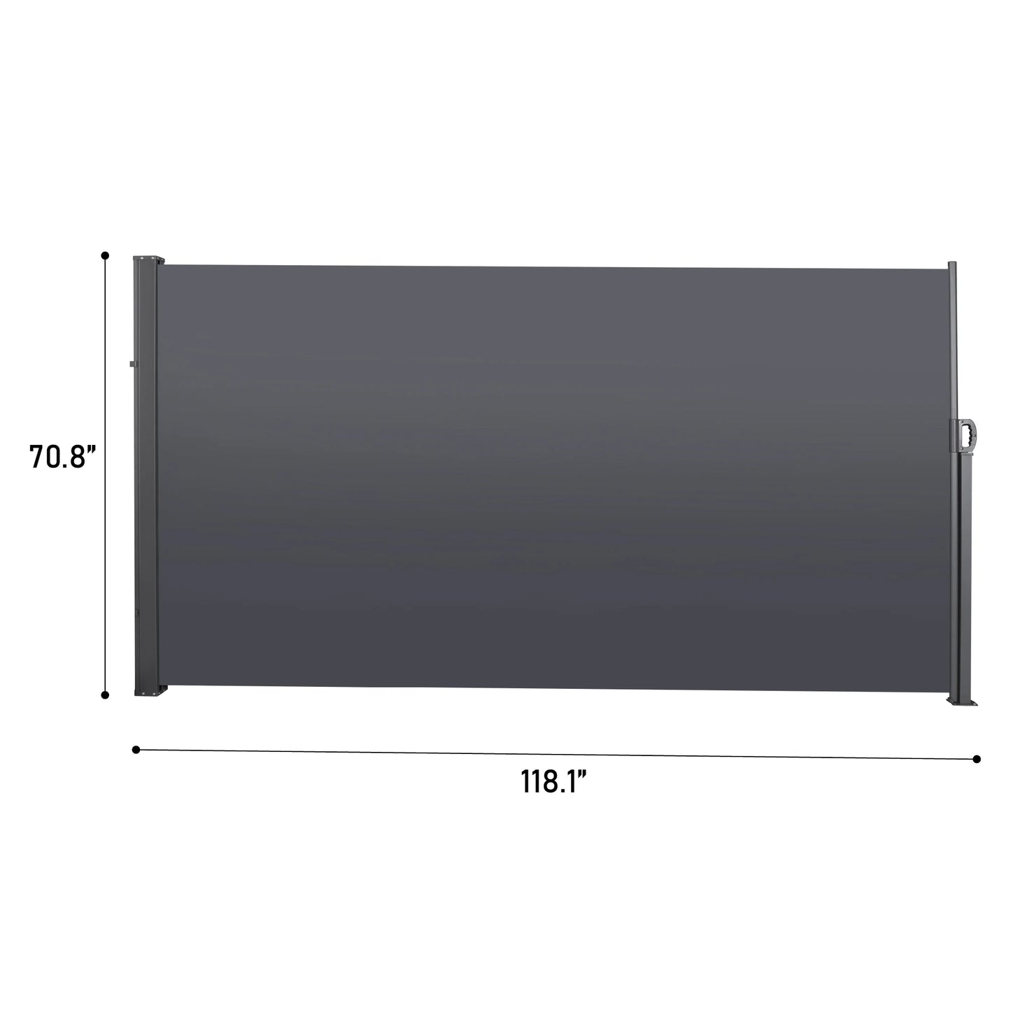 Retractable Side Screen Awning For Patio Privacy Garden Balcony