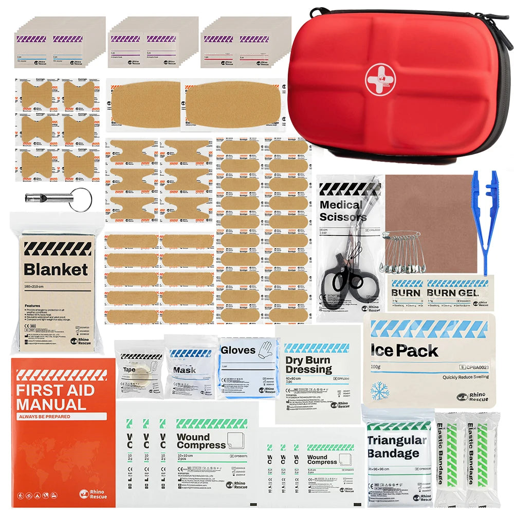 Rhino Rescue Waterproof Portable First Aid Kit Emergency Medical Travel Care