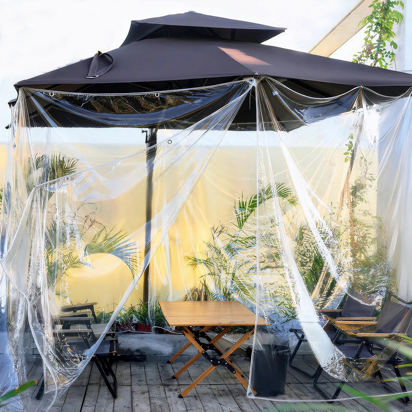 Clear PVC Tarp Heavy Duty Transparent Tarpaulin With Grommets
