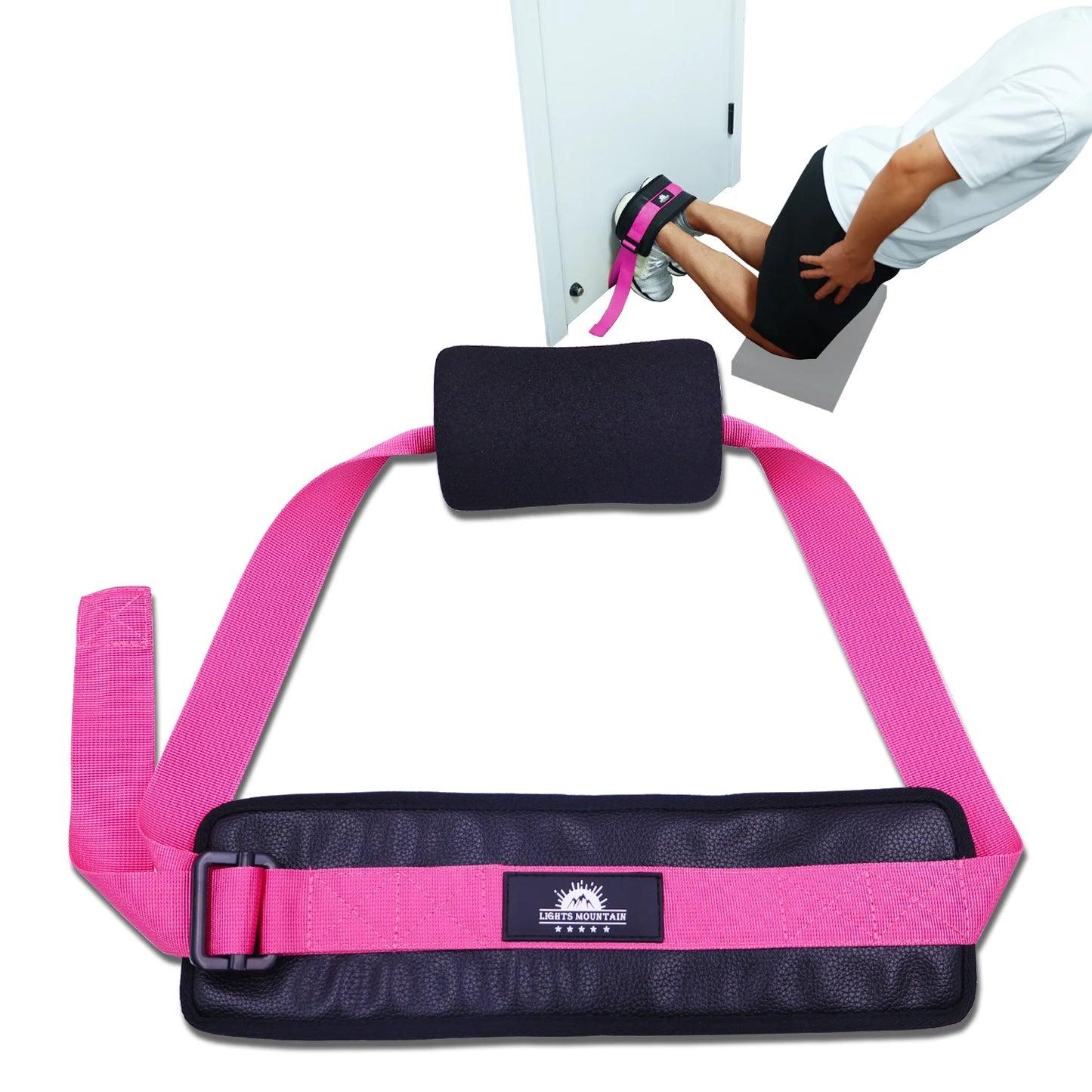 Adjustable Nordic Hamstring Curl Strap With Large Door Anchor Neoprene