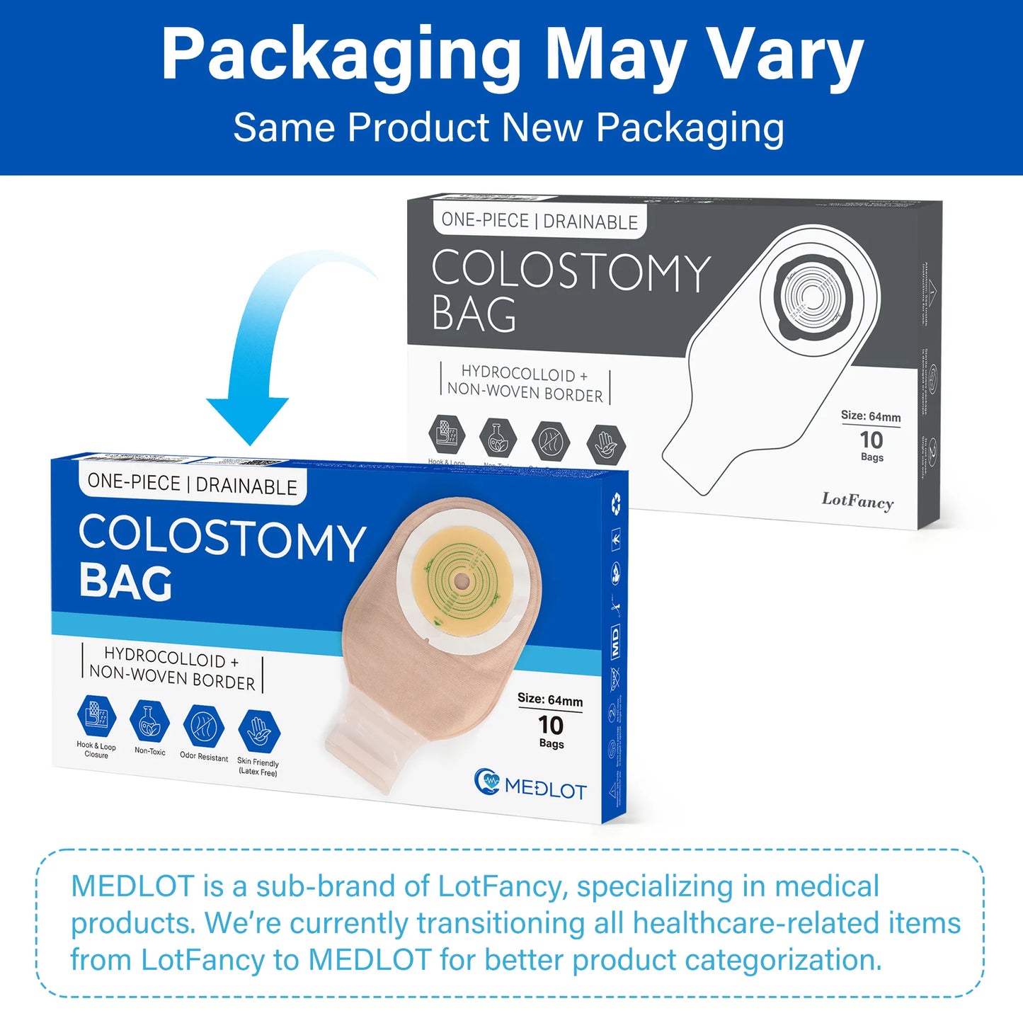 Colostomy Bags With Clamp Closure One Piece Drainable Pouches