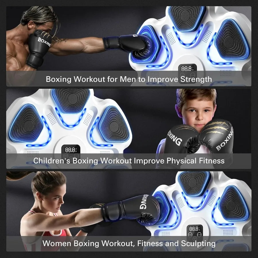 SHXI Wall Mounted Music Boxing Machine With Gloves For Adults LED Display Home Gym Cardio Trainer
