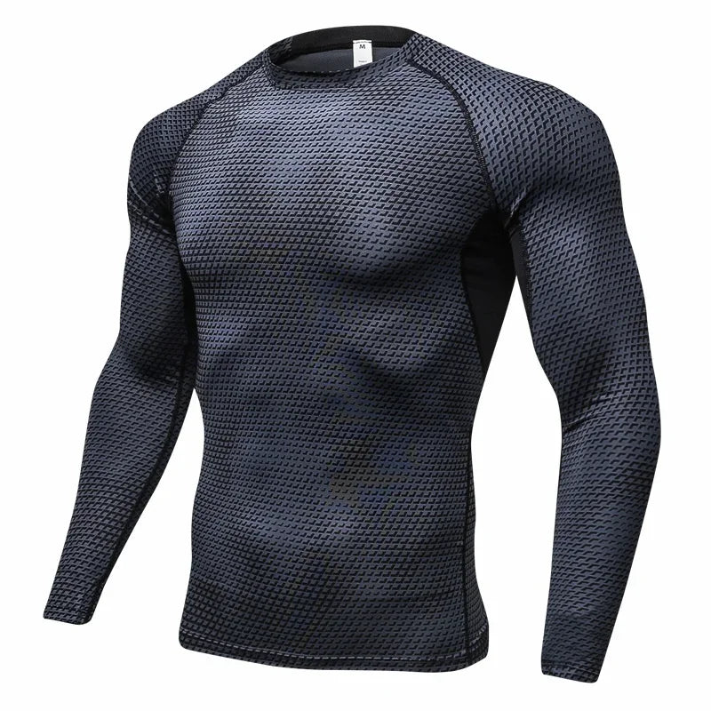 Men's Fitness Running Long Sleeve Quick Dry Training Shirt