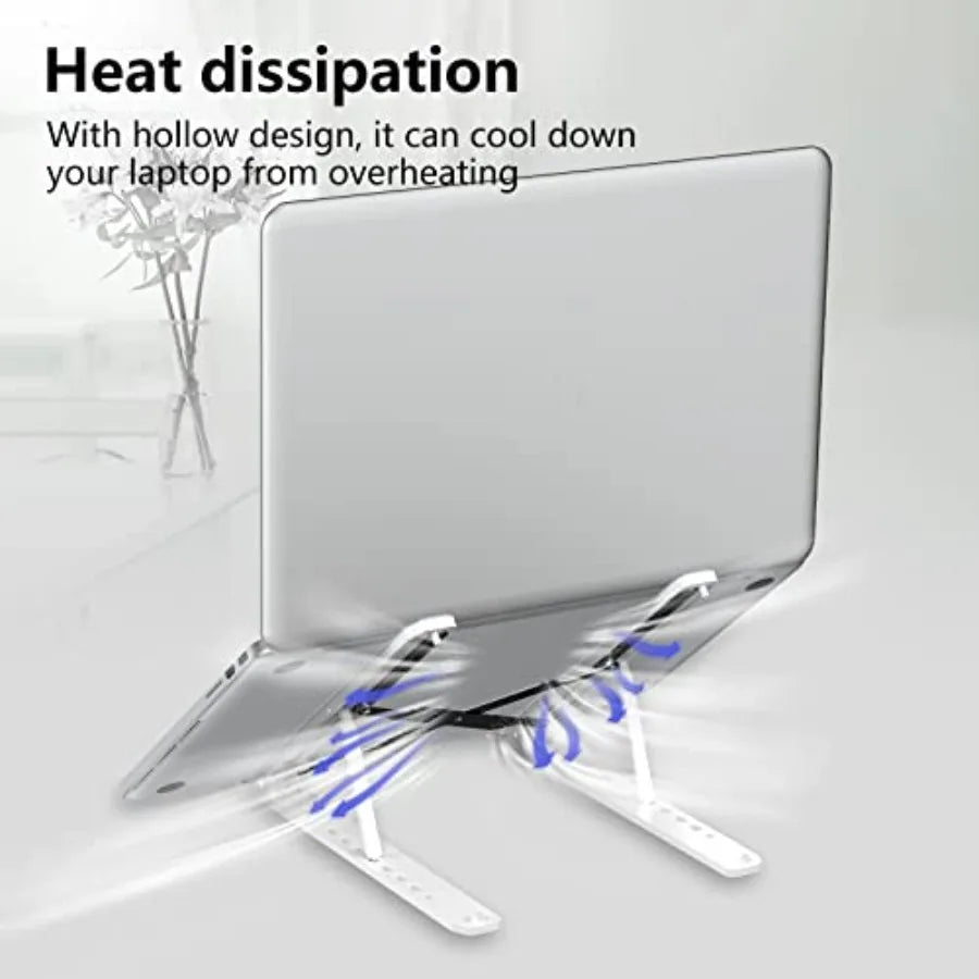 Adjustable Laptop Stand For Desk Ventilated Foldable Notebook Riser