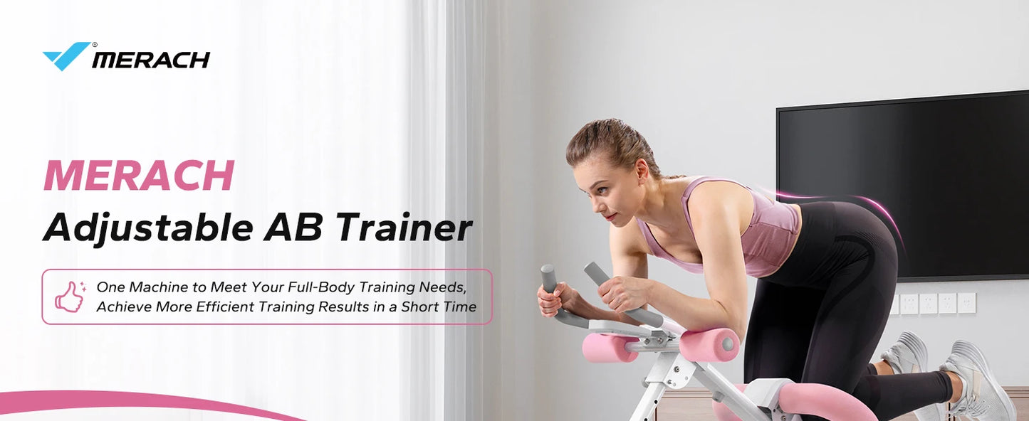 MERACH 2314 Abdominal Machine Adjustable Foldable Trainer for Core Workouts