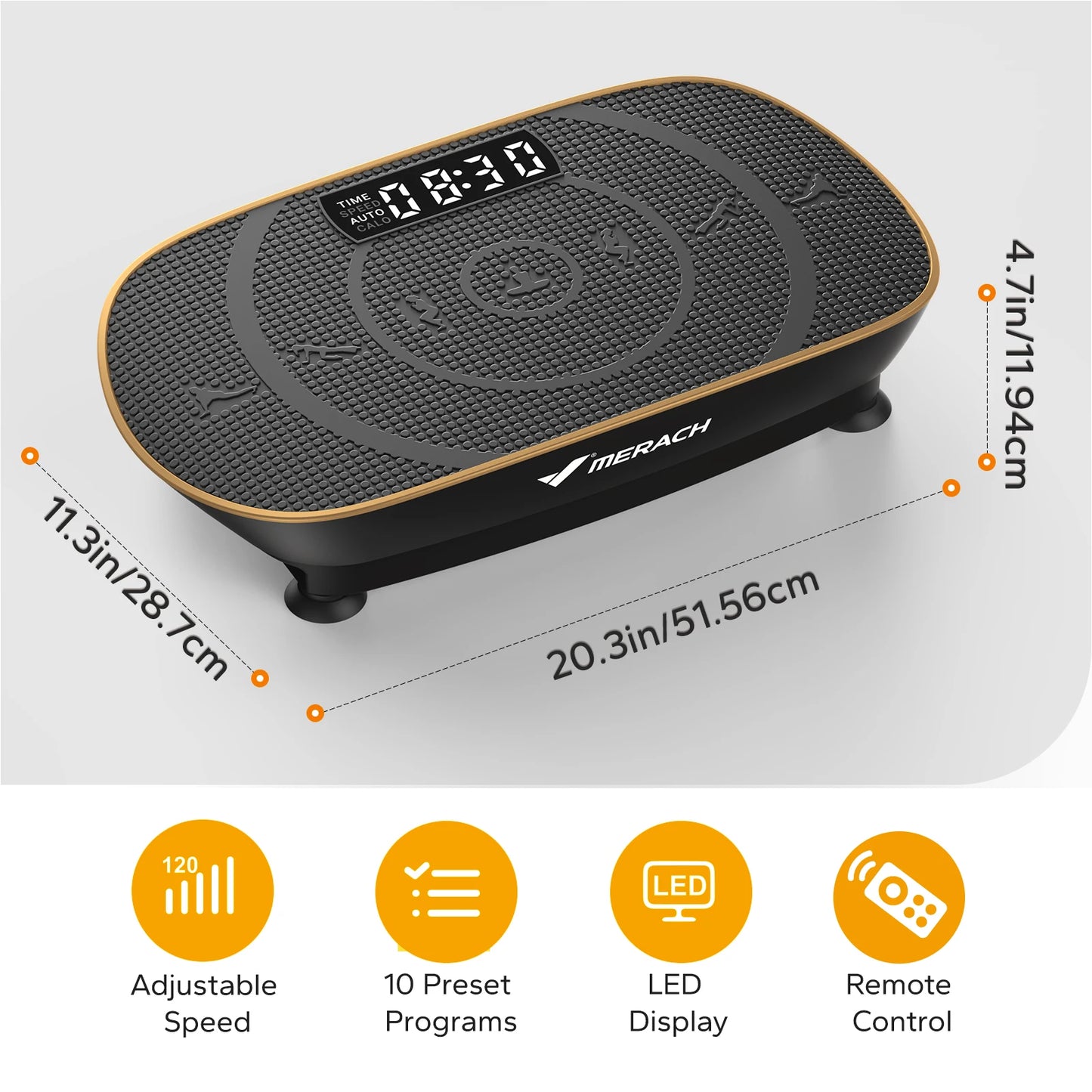 MERACH Vibration Plate Exercise Machine Whole Body Workout Platform 2398