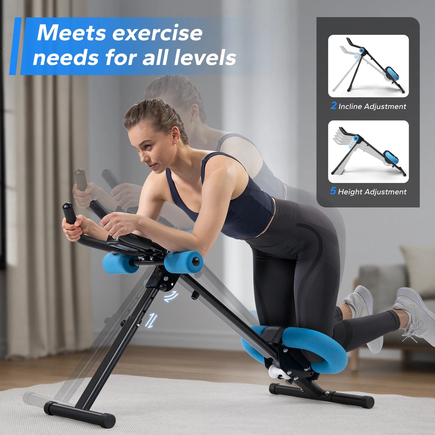 MERACH 2314 Abdominal Machine Adjustable Foldable Trainer for Core Workouts
