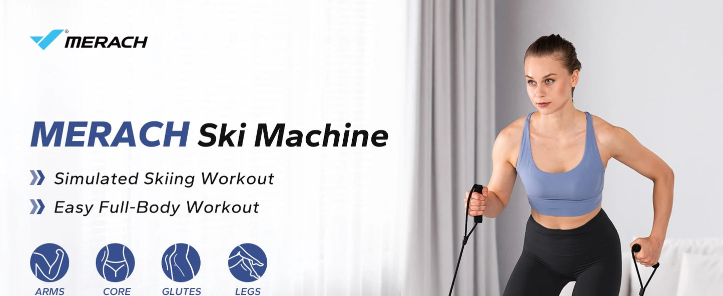 MERACH Ski Machine Simulated Ski Training Cardio Body Workout