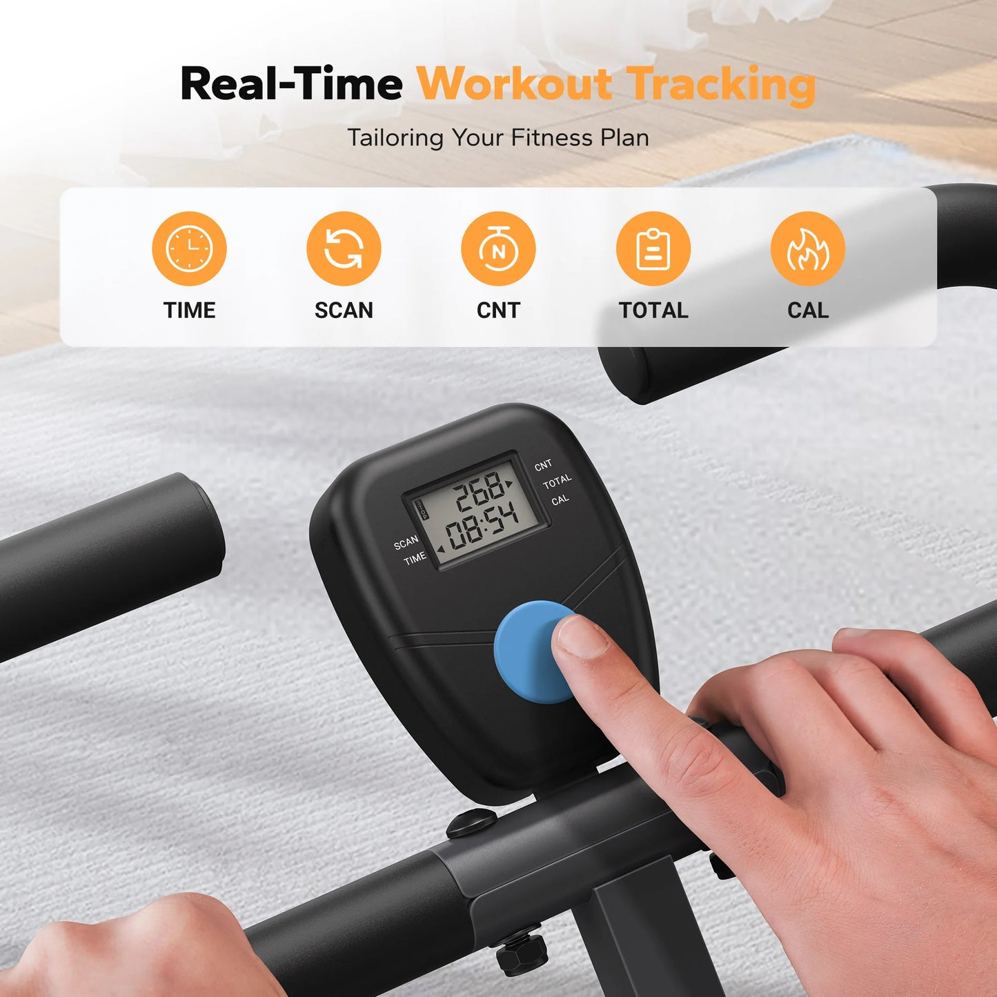 Merach 2in1 Squat And Rowing Machine For Home Gym With Foldable Frame And Real Time Feedback LCD Display