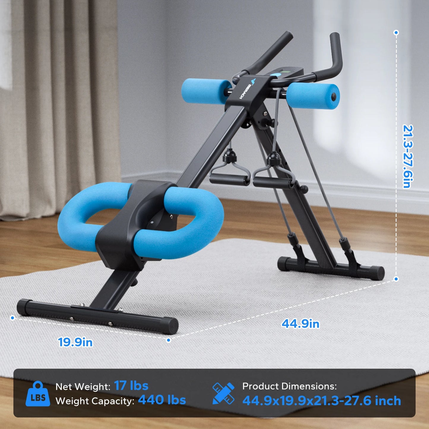MERACH 2314 Abdominal Machine Adjustable Foldable Trainer for Core Workouts