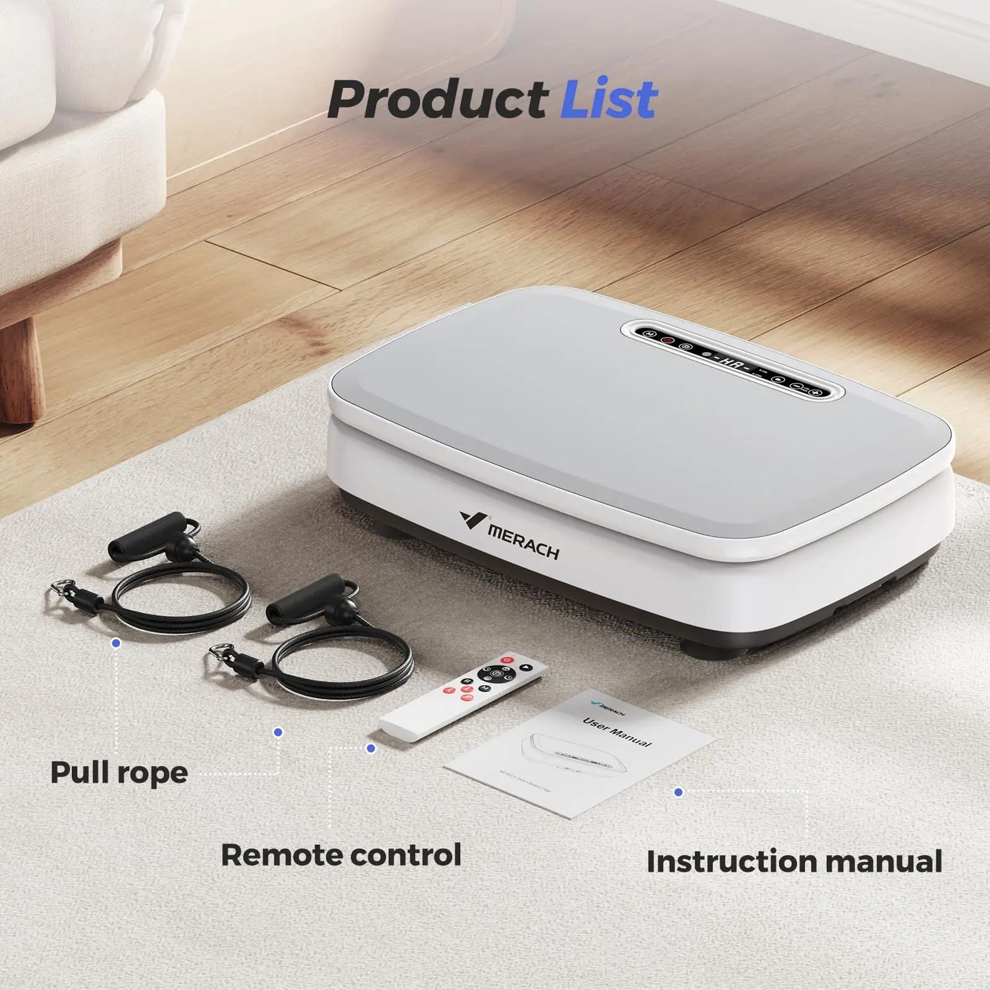 MERACH Vibration Plate Exercise Machine For Whole Body Workout With 7 Automatic Modes And 99 Speed Levels