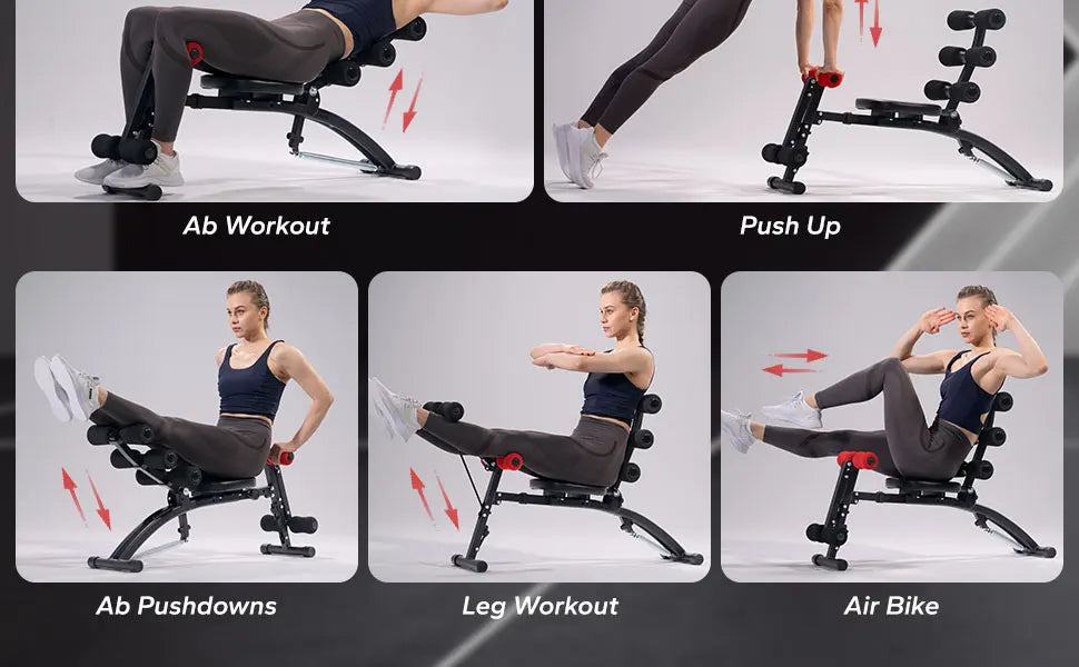 MERACH Ab Machine Multi Functional Adjustable Sit Up Bench