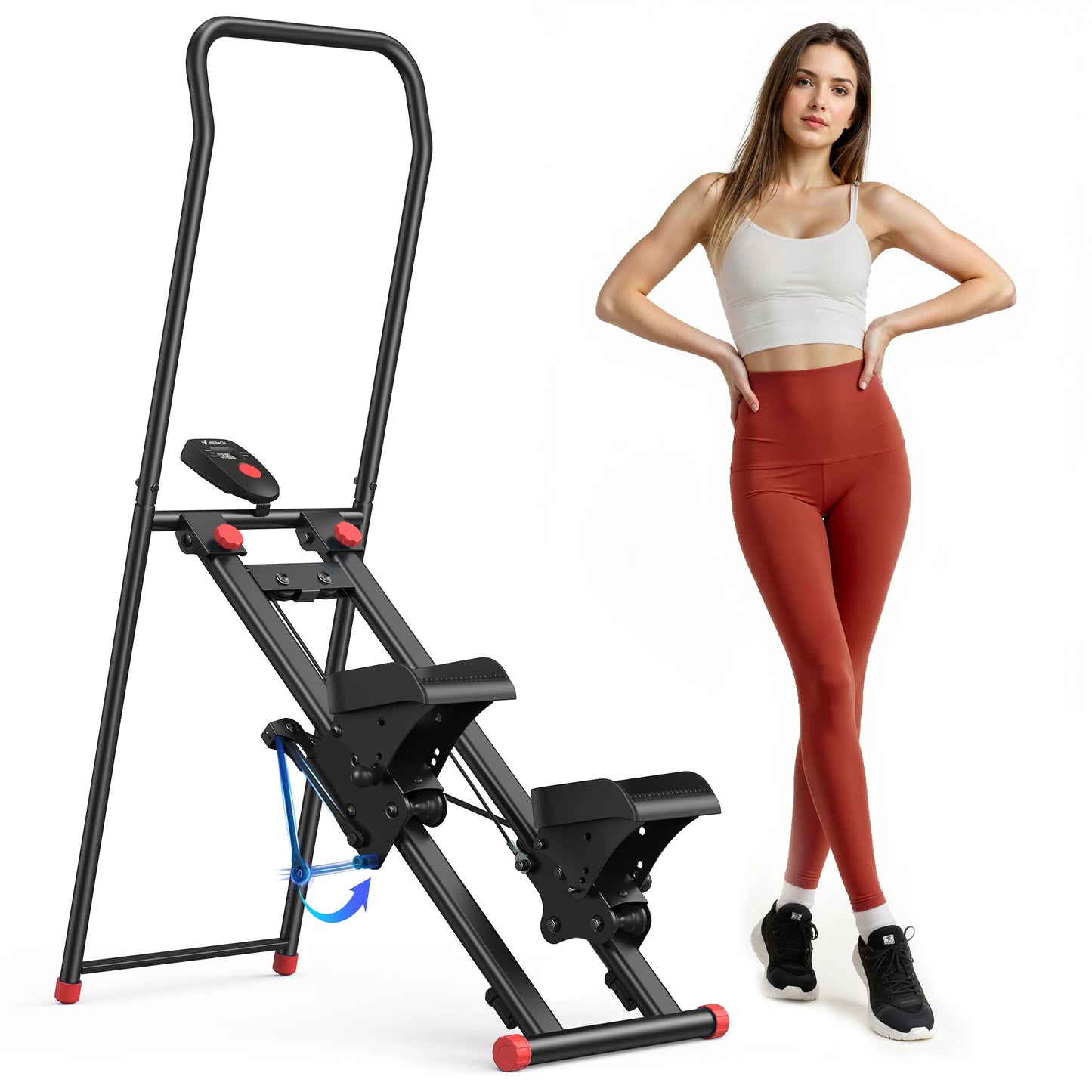 Merach Vertical Climber Stair Stepper For Home Gym Full Body Cardio High Intensity Workout Compact Space Saver