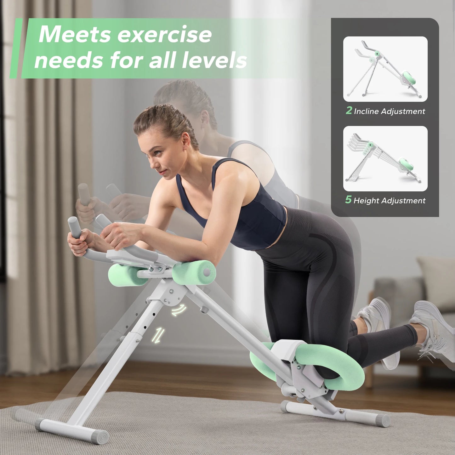MERACH 2314 Abdominal Machine Adjustable Foldable Trainer for Core Workouts