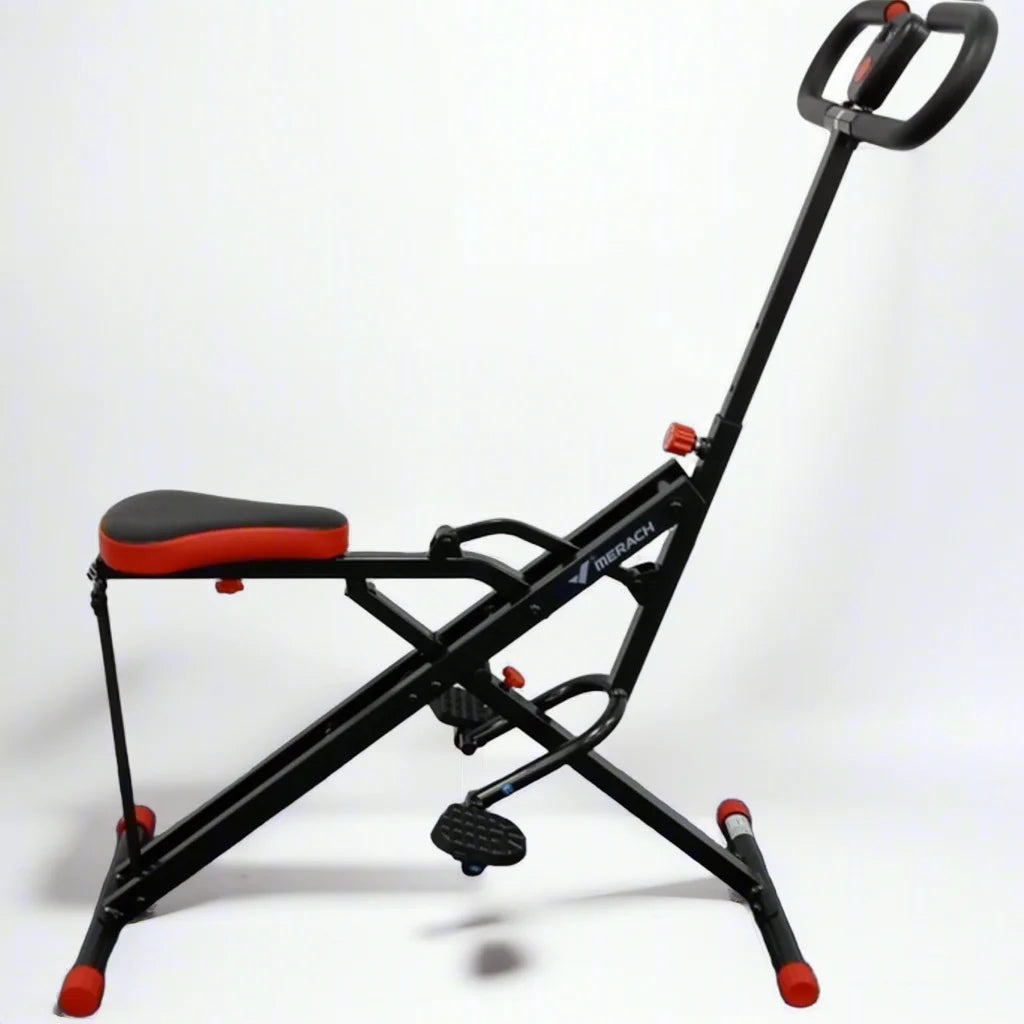 Merach 2in1 Squat And Rowing Machine For Home Gym With Foldable Frame And Real Time Feedback LCD Display