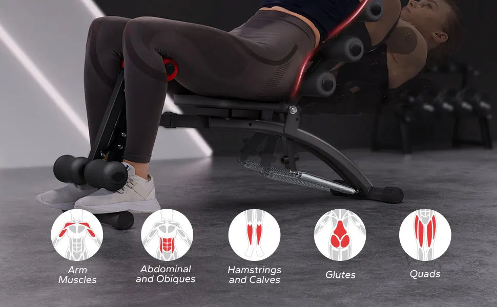 MERACH Ab Machine Multi Functional Adjustable Sit Up Bench