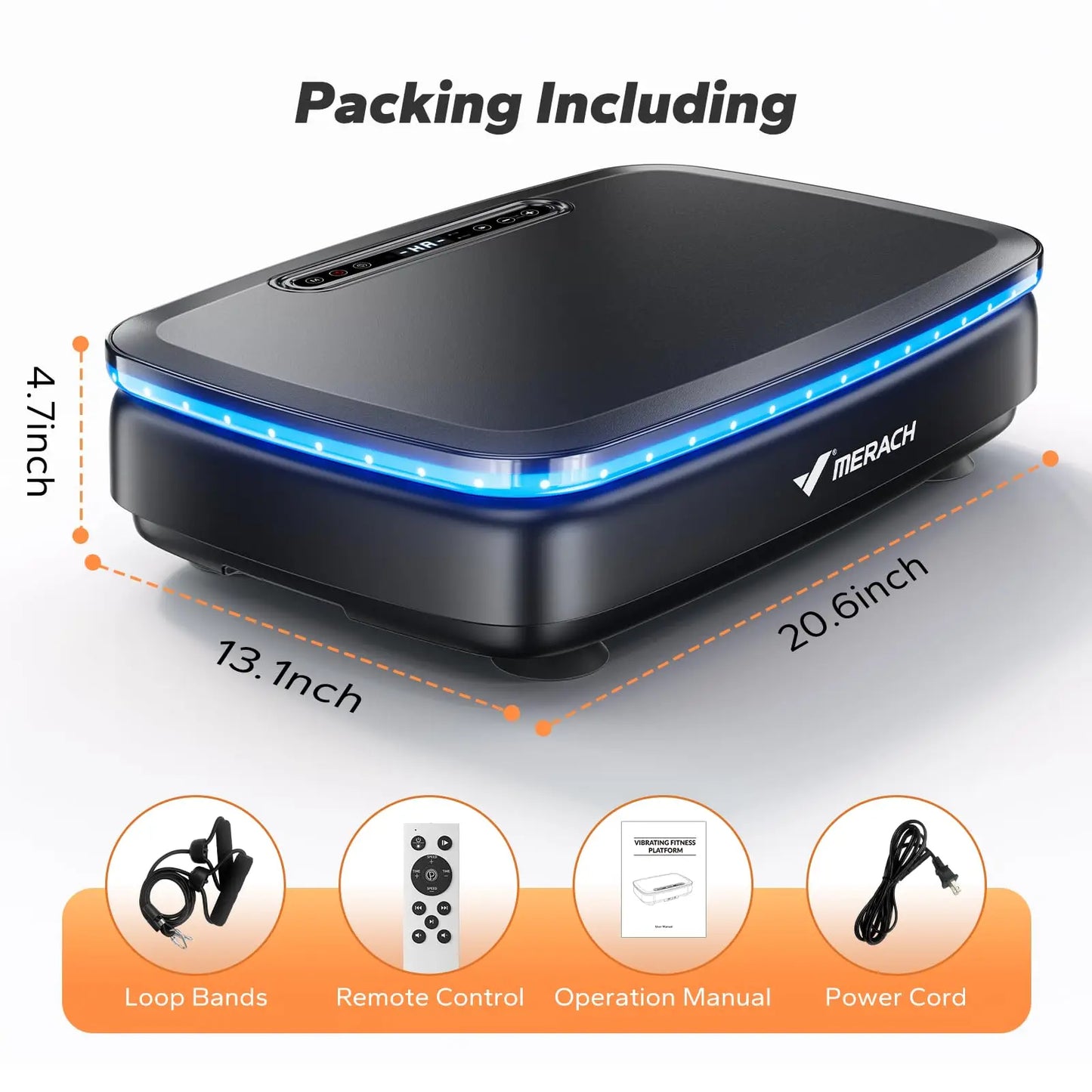 MERACH Vibration Plate Exercise Machine For Whole Body Workout With 7 Automatic Modes And 99 Speed Levels
