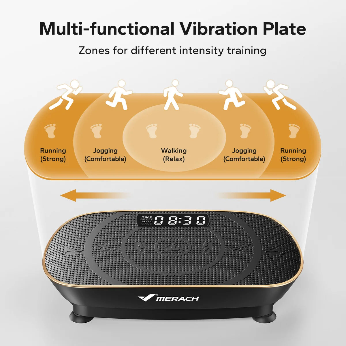 MERACH Vibration Plate Exercise Machine Whole Body Workout Platform 2398