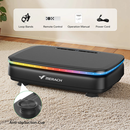 MERACH Vibration Plate Exercise Machine For Whole Body Workout With 7 Automatic Modes And 99 Speed Levels