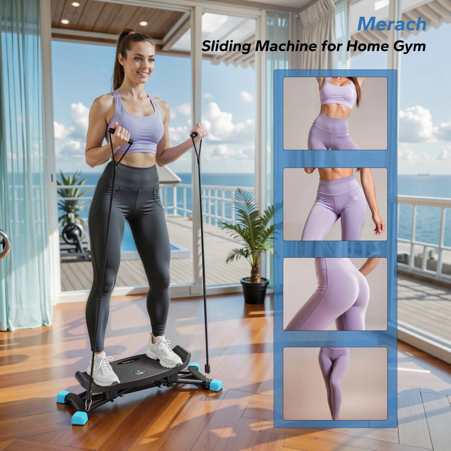 MERACH Ski Machine Simulated Ski Training Cardio Body Workout