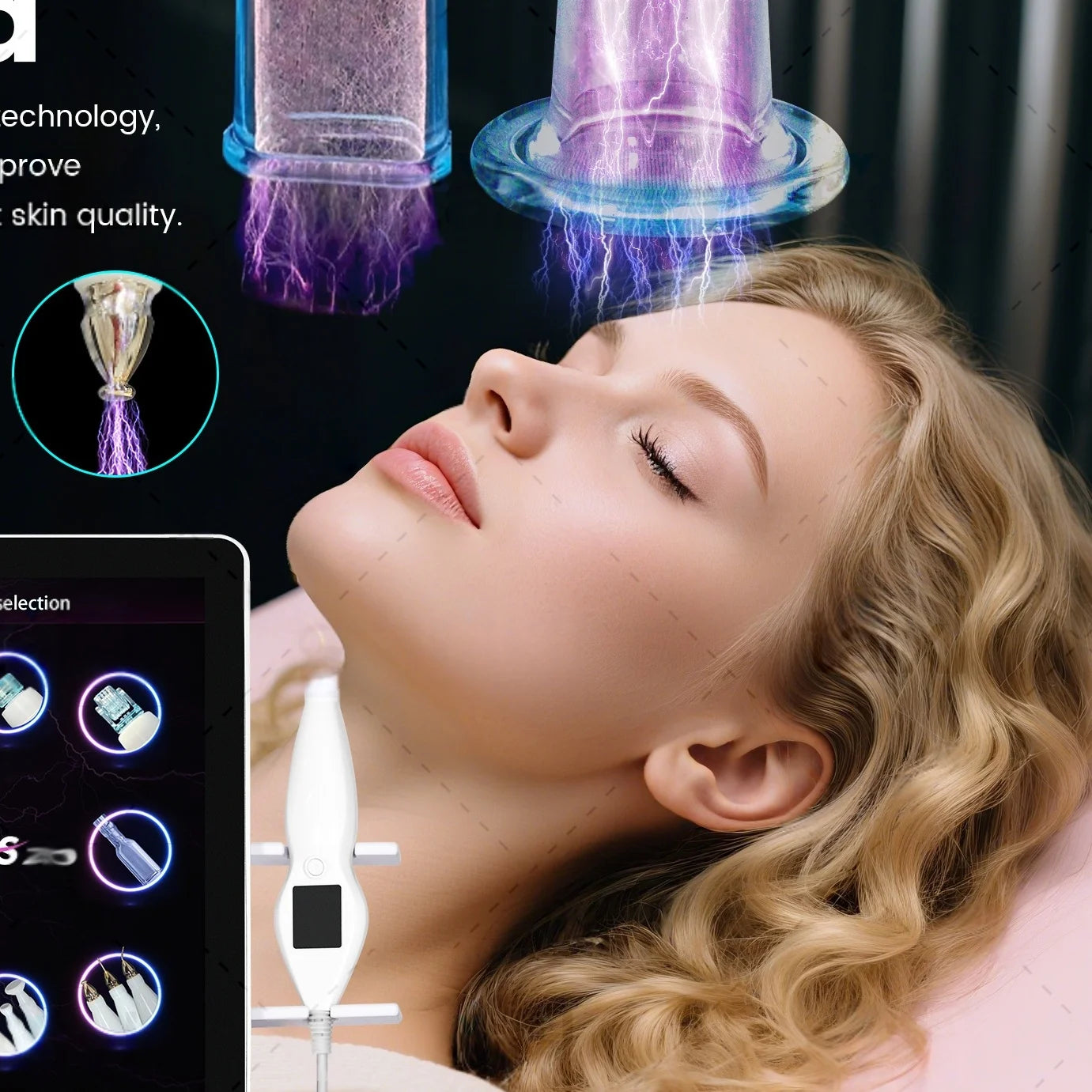 MYOSLIM 8 In 1 Plasma Beauty Machine With Cold Warm Ozone Microdermabrasion