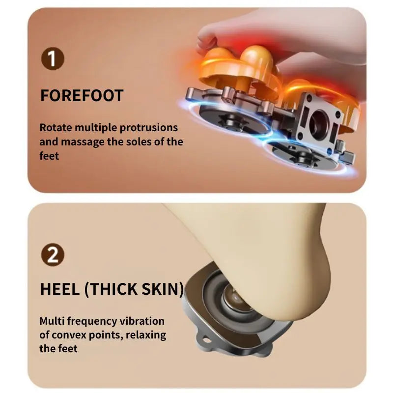 Mini Finger Foot Massager With Hot Compress Deep Kneading And Vibration