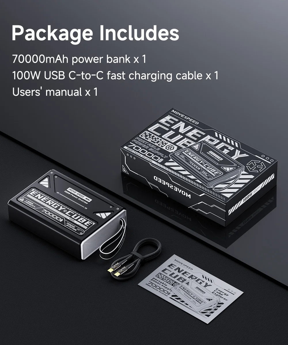 MOVESPEED Z70 Pro 100W Power Bank For MacBook Pro Outdoor