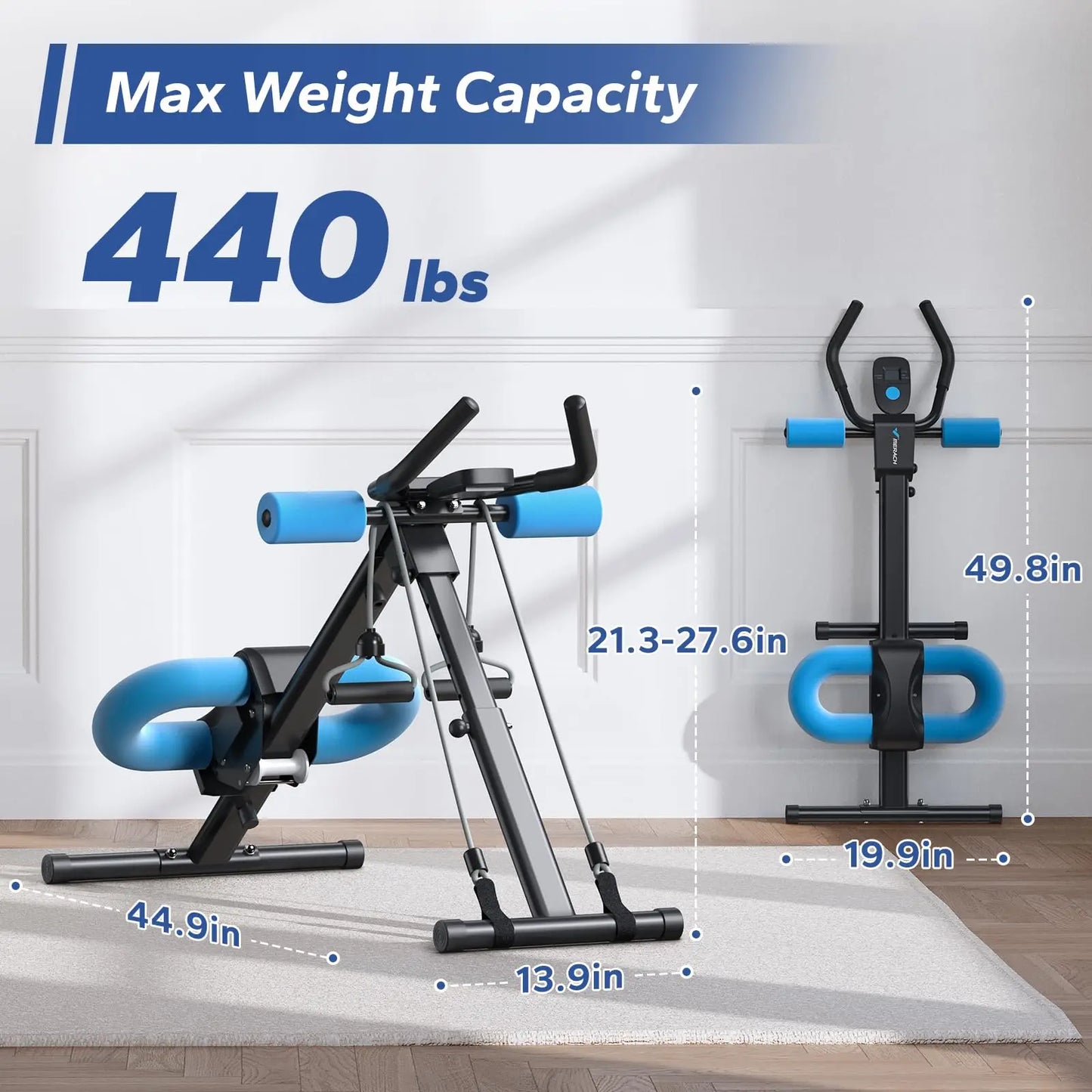 MERACH 2314 Abdominal Machine Adjustable Foldable Trainer for Core Workouts