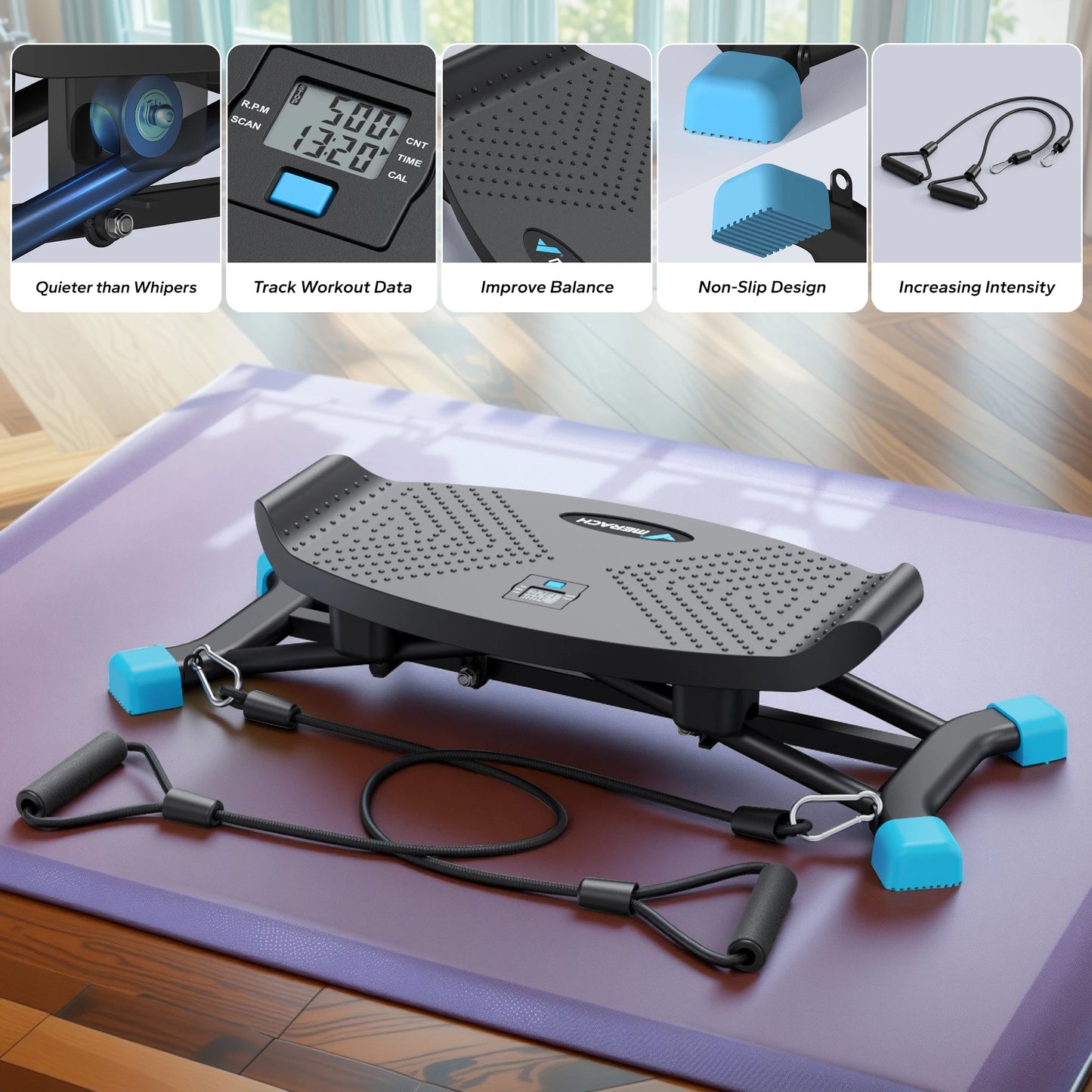 MERACH Ski Machine Simulated Ski Training Cardio Body Workout