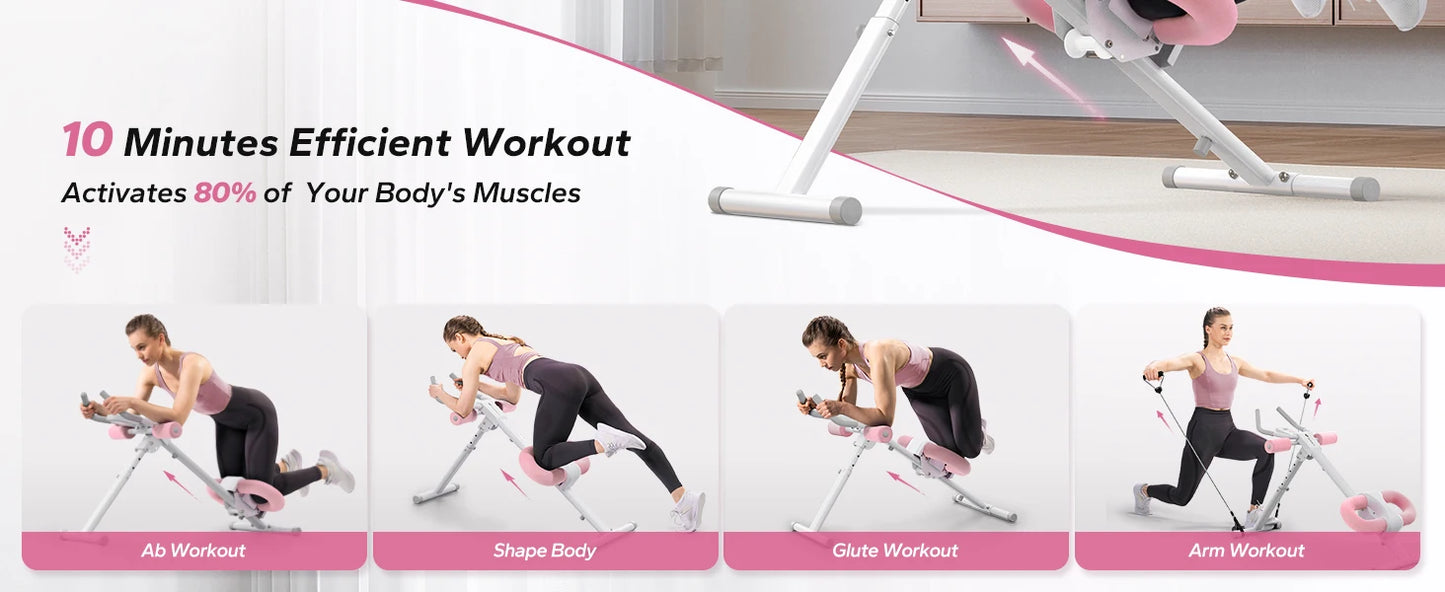 MERACH 2314 Abdominal Machine Adjustable Foldable Trainer for Core Workouts