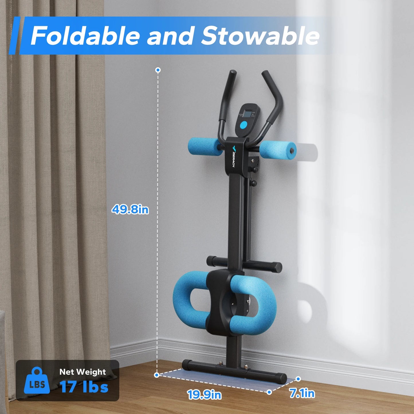 MERACH 2314 Abdominal Machine Adjustable Foldable Trainer for Core Workouts