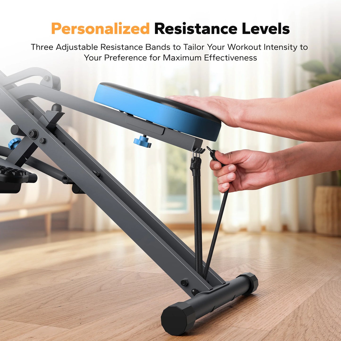 Merach 2in1 Squat And Rowing Machine For Home Gym With Foldable Frame And Real Time Feedback LCD Display