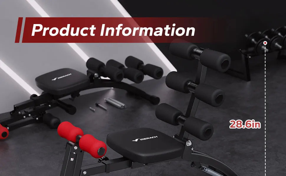 MERACH Ab Machine Multi Functional Adjustable Sit Up Bench