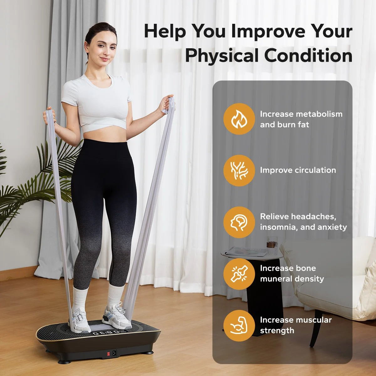 MERACH Vibration Plate Exercise Machine Whole Body Workout Platform 2398
