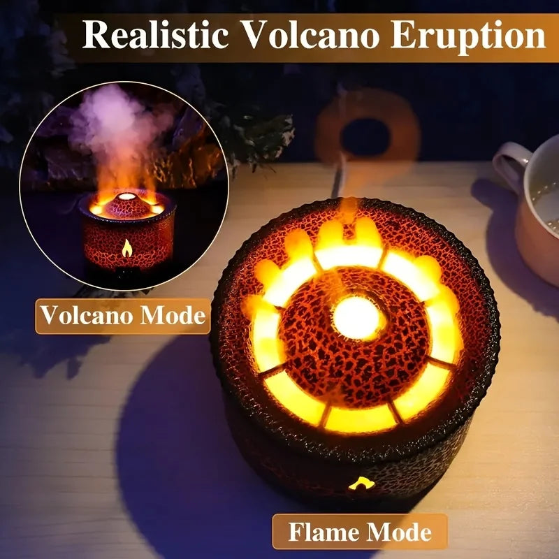 Miflame Volcano Aromatherapy Diffuser Essential Oil Humidifier With Flame Effect