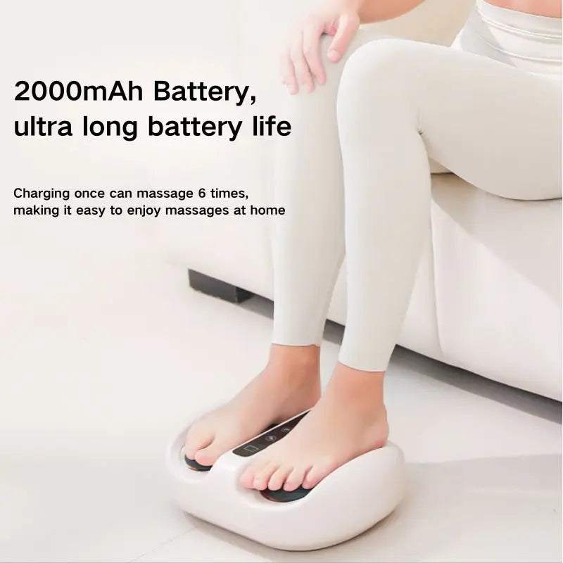 Mini Finger Foot Massager With Hot Compress Deep Kneading And Vibration