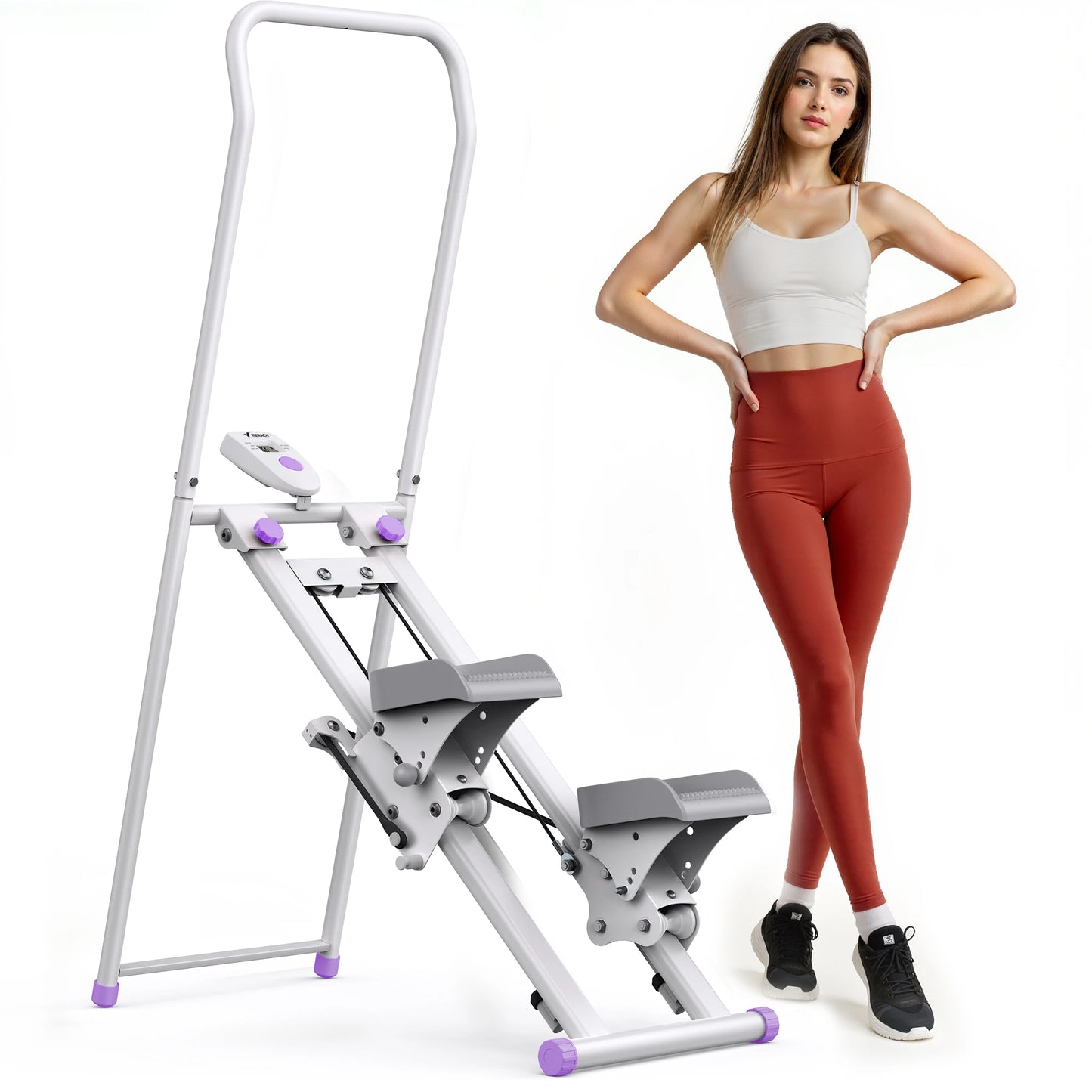 Merach Vertical Climber Stair Stepper For Home Gym Full Body Cardio High Intensity Workout Compact Space Saver