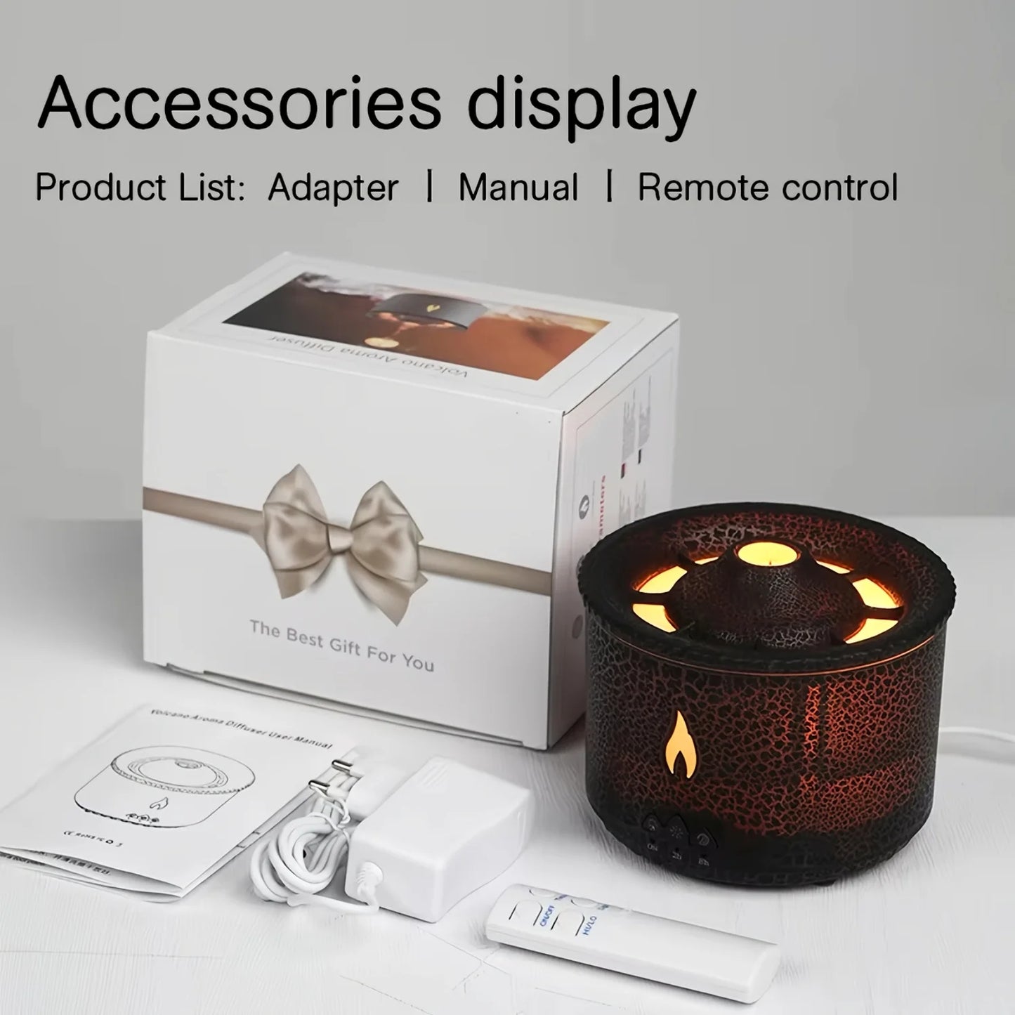 Miflame Volcano Aromatherapy Diffuser Essential Oil Humidifier With Flame Effect