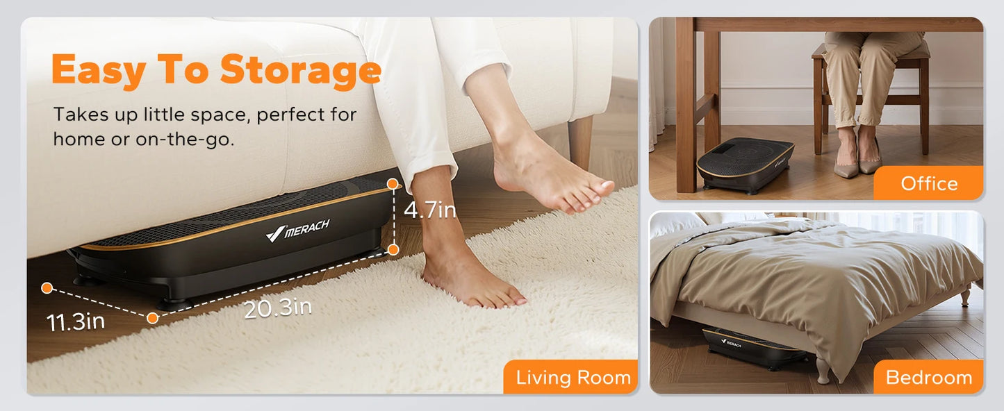 MERACH Vibration Plate Exercise Machine Whole Body Workout Platform 2398
