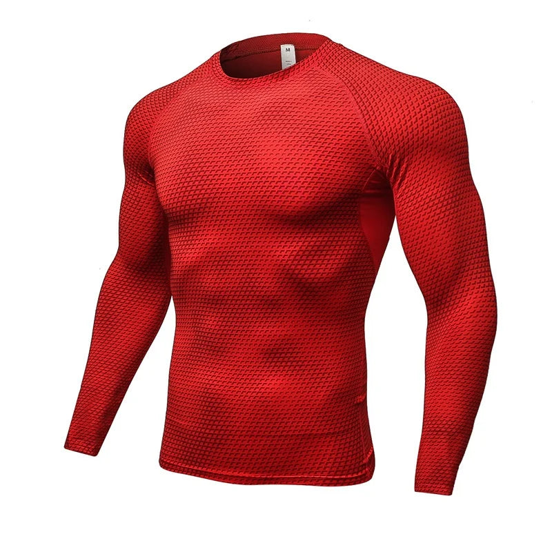 Men's Fitness Running Long Sleeve Quick Dry Training Shirt