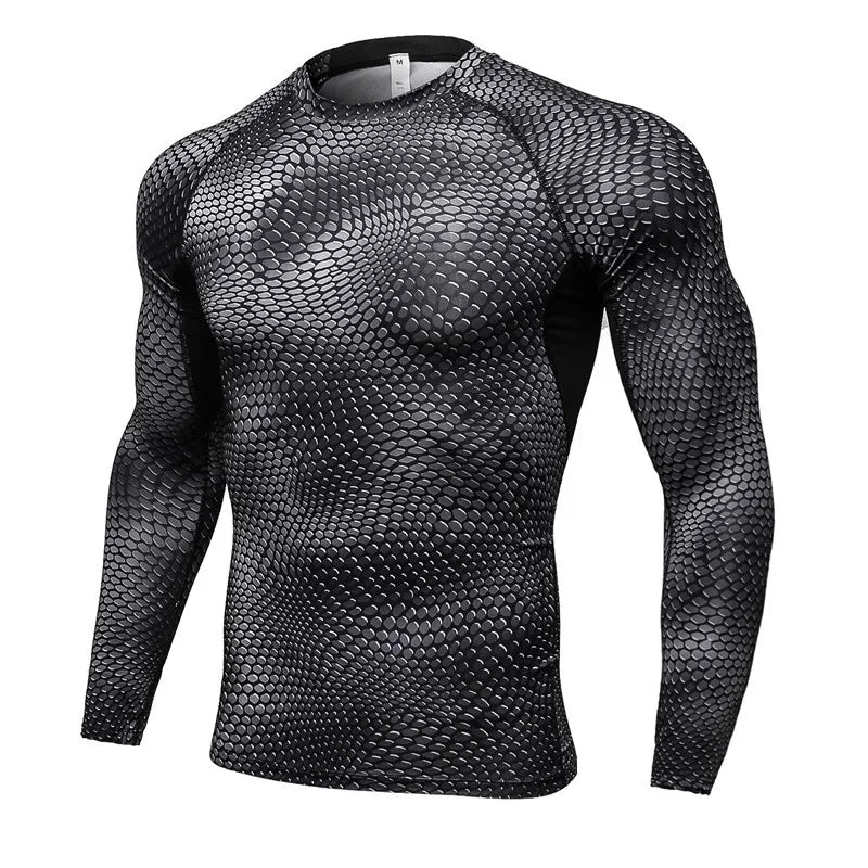 Men's Fitness Running Long Sleeve Quick Dry Training Shirt