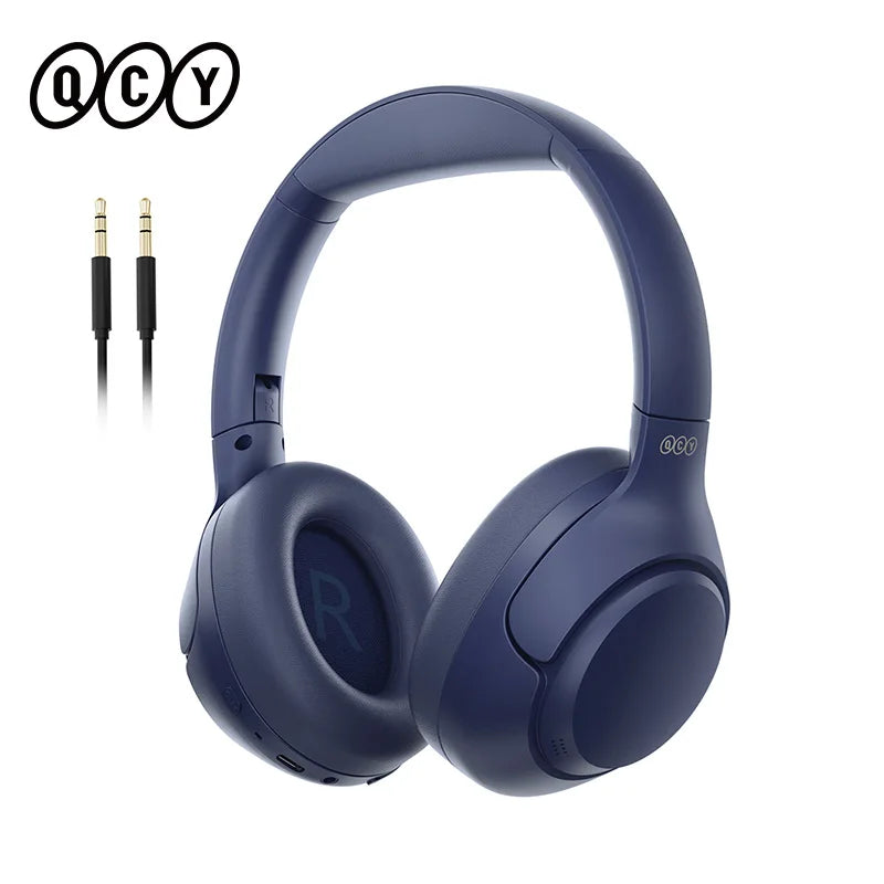 QCY H3 ANC Wireless Headphones With Hybrid Noise Cancellation And Transparency Mode 40mm Drivers Hi Res Sound