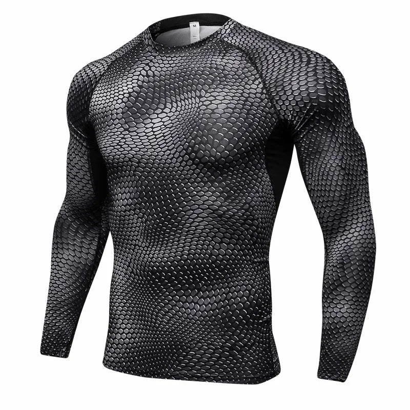 Men's Fitness Running Long Sleeve Quick Dry Training Shirt