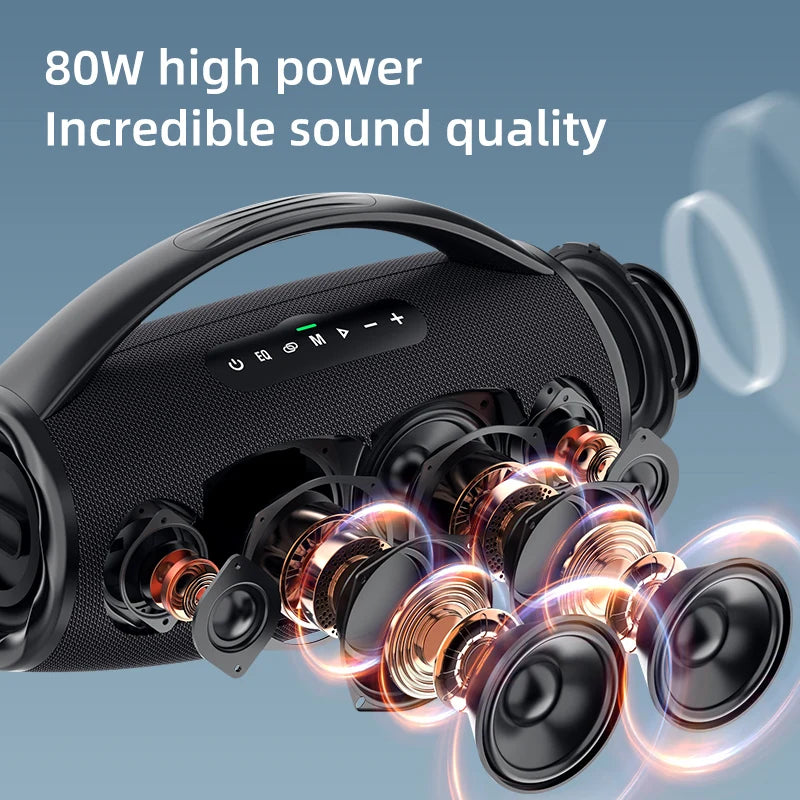 Zealot S97 80W Bluetooth Speaker Waterproof RGB Lights 360 Degree Stereo Immersive Bass 12 Hours Playback