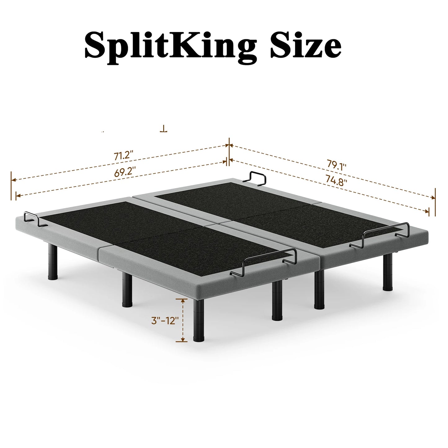 Furgle Adjustable Bed Frame With Remote Control For Comfort