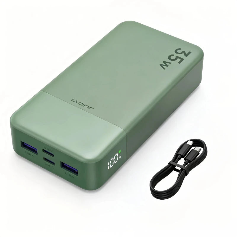 JUOVI 20000mAh PD 35W Power Bank With 4 USB Ports USB C USB A
