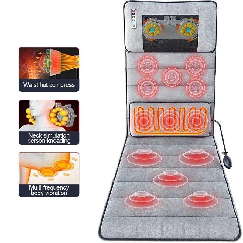 Electric Massage Mat With Heating Kneading And Vibrating Full Body