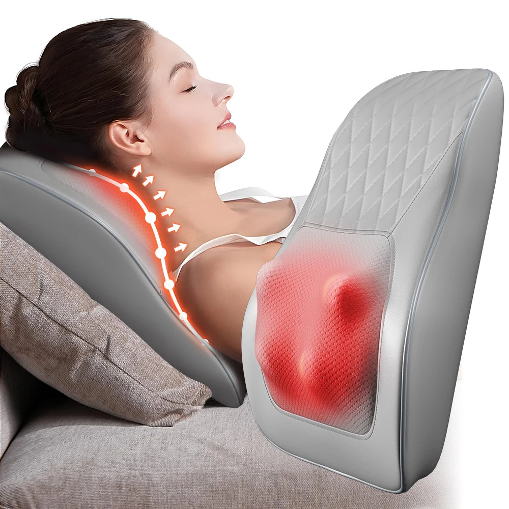 HIMOUTA Back Massager With Heat 3D Kneading Pillow