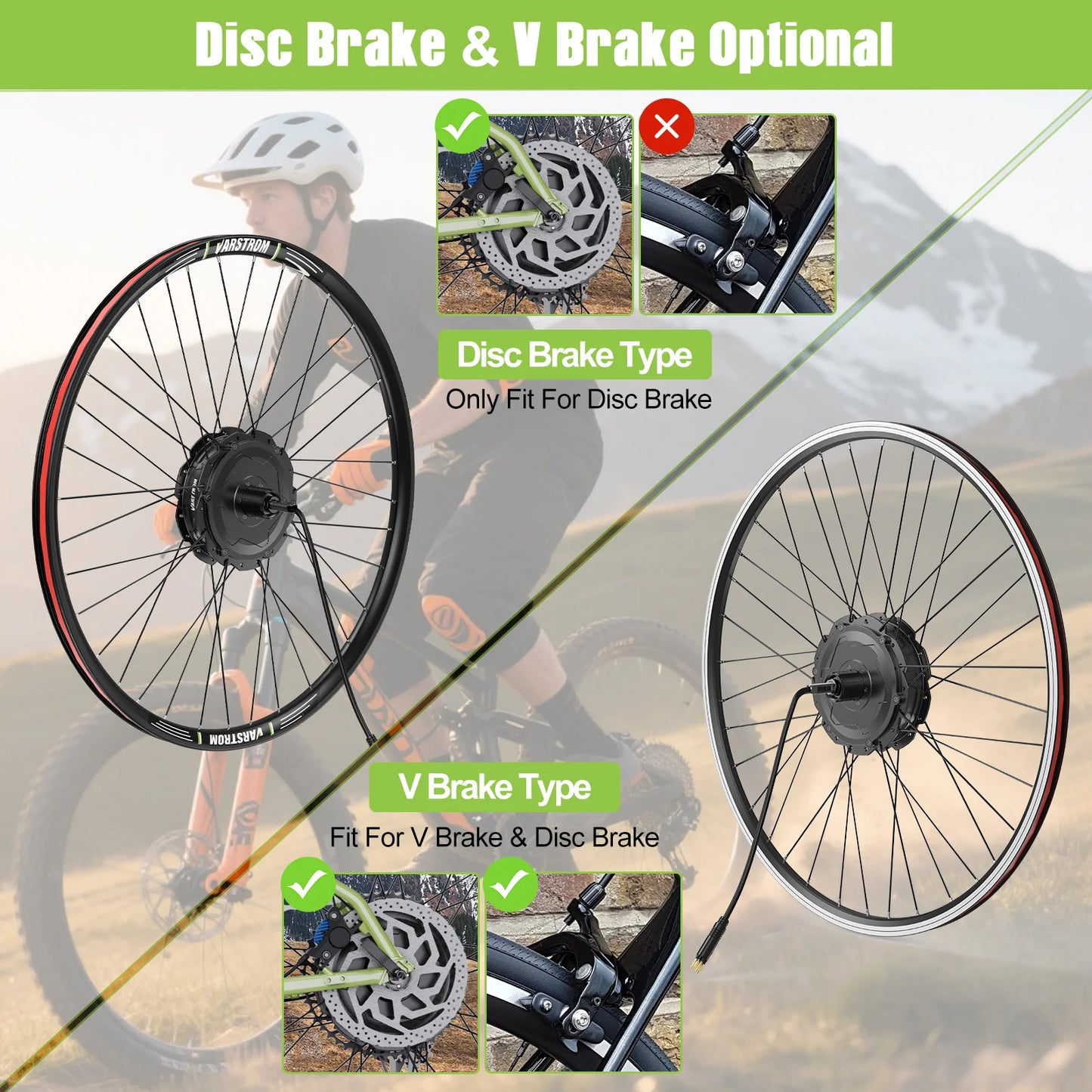 Bafang Varstrom Rear Hub Motor Ebike Kit 500W 65Nm Torque 36V Or 48V Fits 135-142mm Dropout
